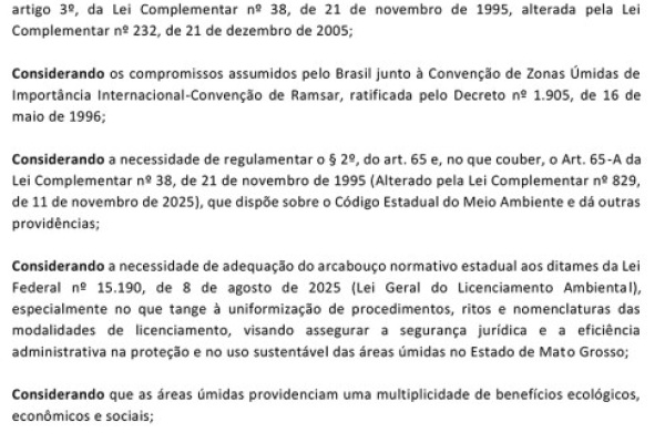 CONSEMA aprova nova resolução que regulamenta áreas úmidas e drenagem agrícola em Mato Grosso