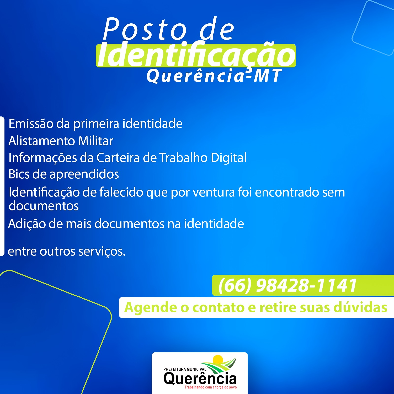 Posto de Identificação de Querência: serviços realizados e contato