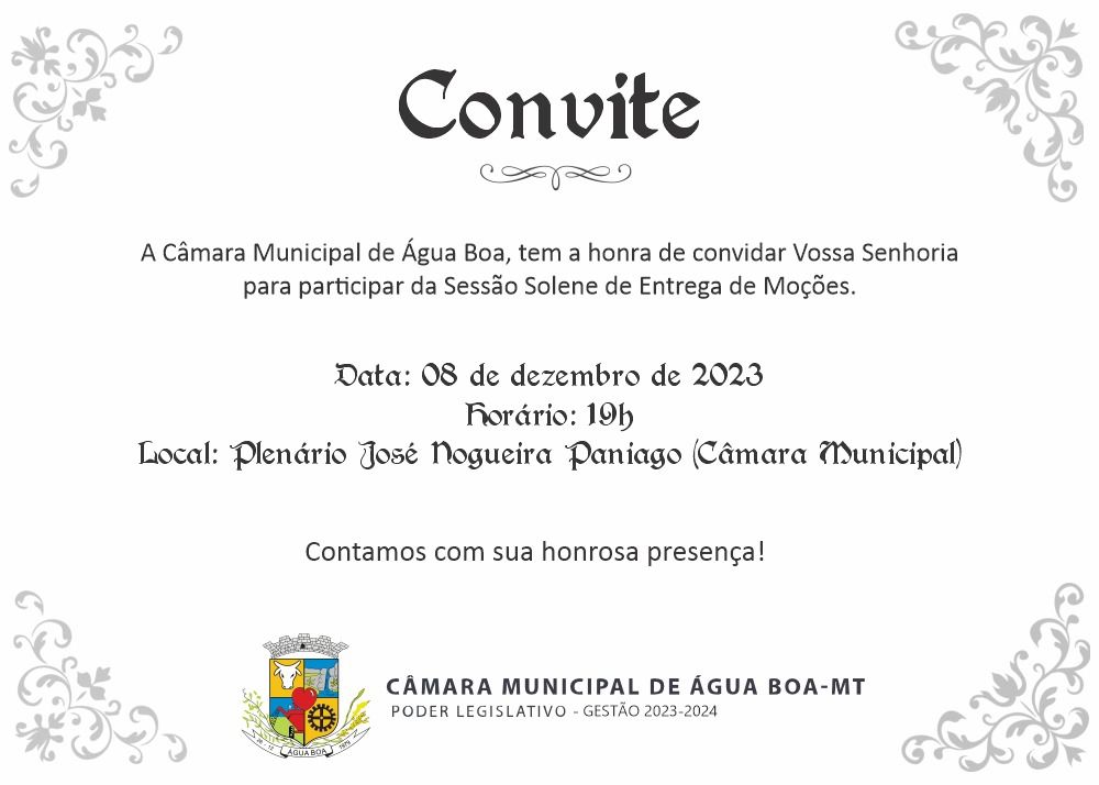 Sessão Solene de entrega de títulos acontecerá nesta sexta-feira