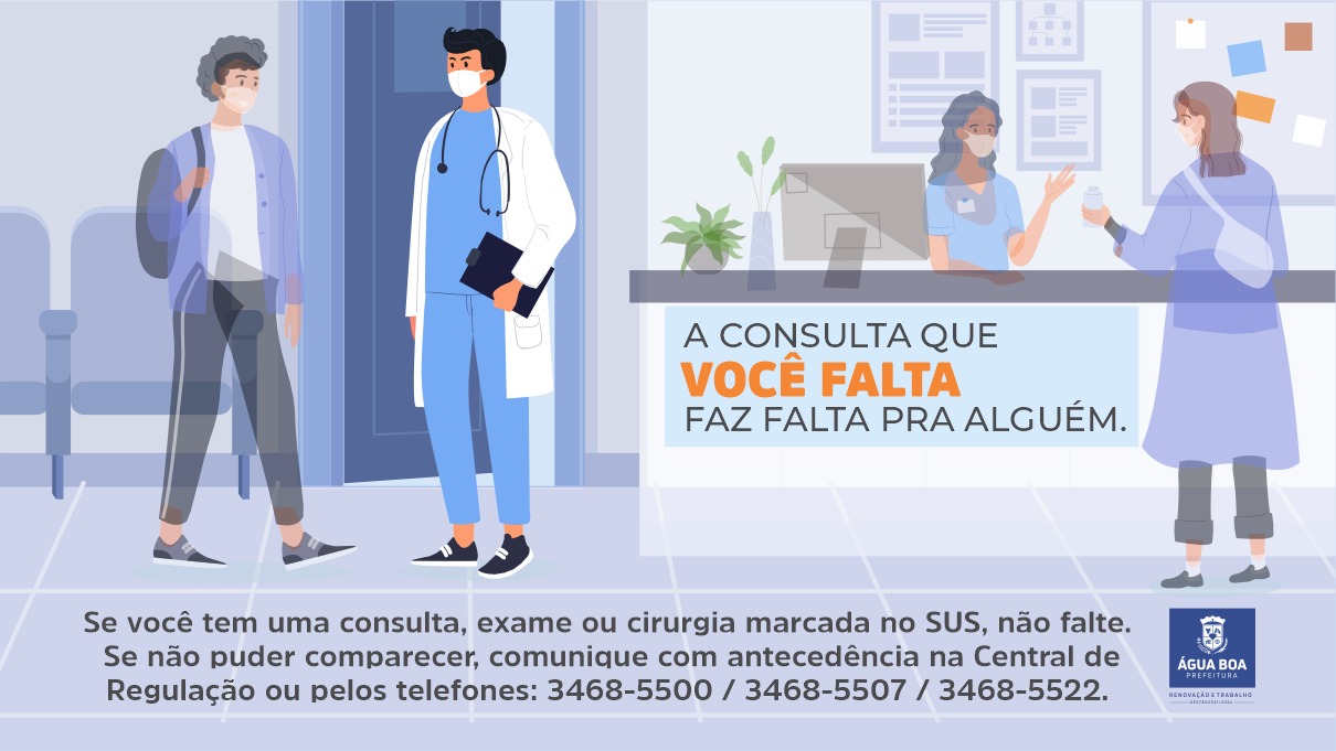Secretaria de Saúde reforça necessidade de comparecer nas consultas agendadas ou informar a desistência