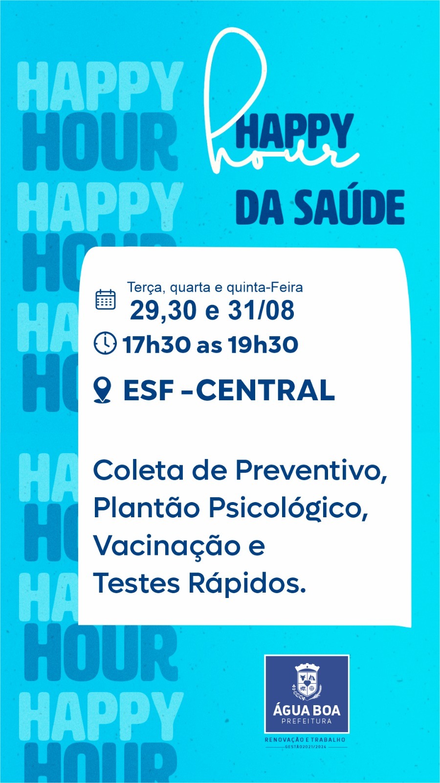 Horário estendido na ESF Central