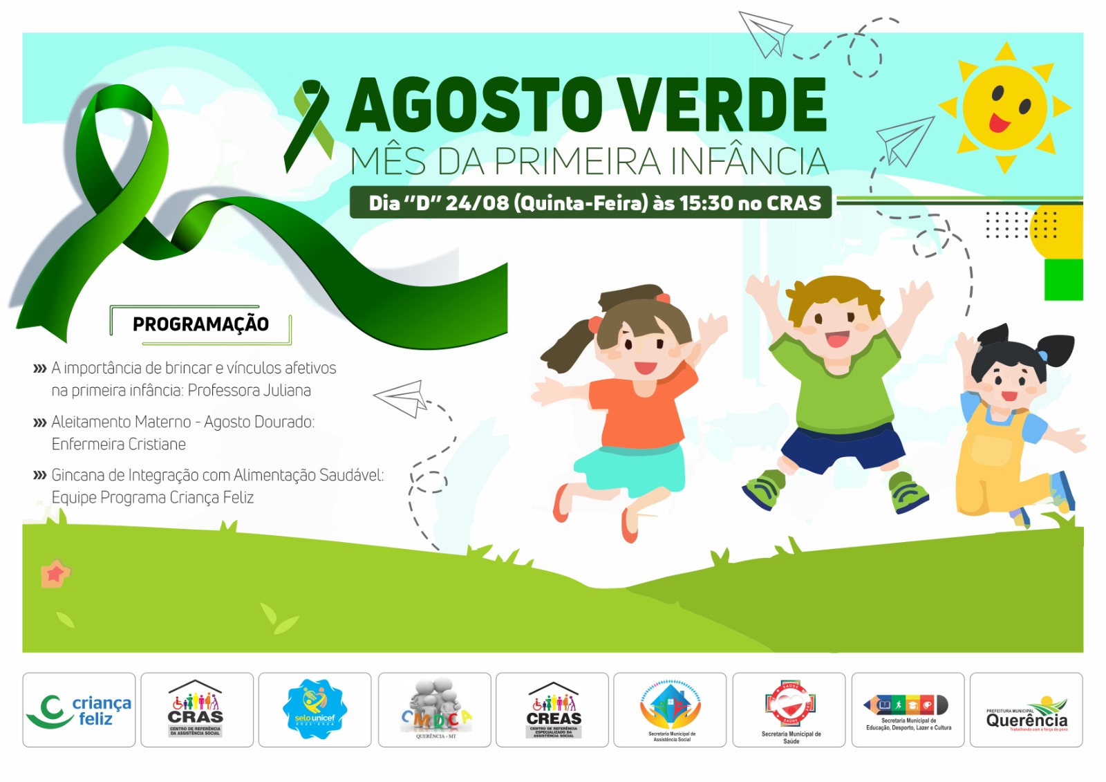 Preparativos em andamento para o Agosto Verde: mês da primeira infância