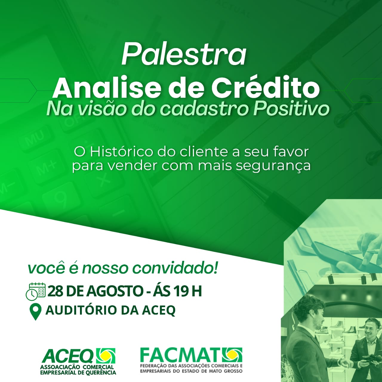 ACEQ promove palestra de Análise de Crédito em Querência - veja vídeo