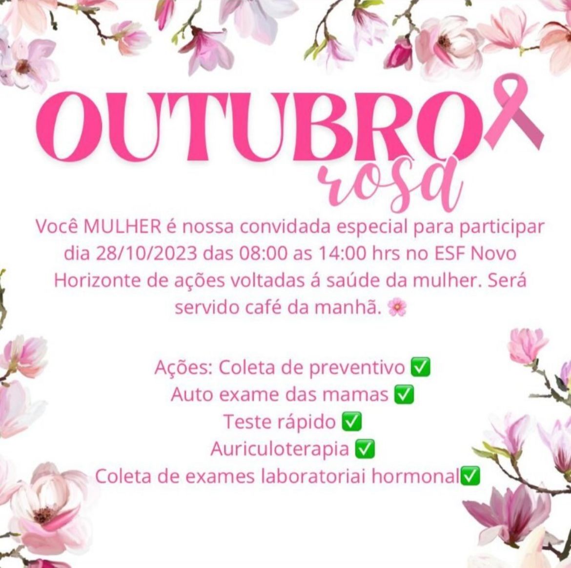 Nova Nazaré realiza Outubro Rosa
