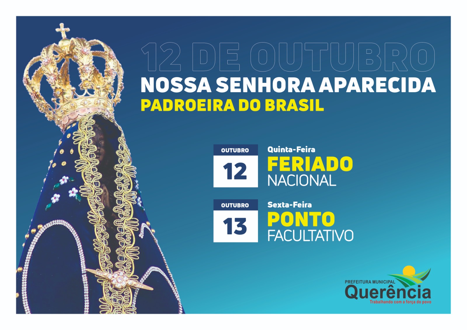 Prefeitura Municipal de Querência decreta Ponto Facultativo