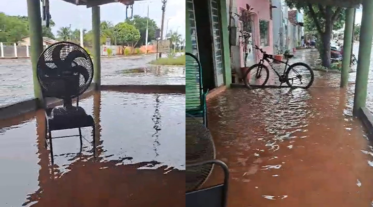 Chuva castigou Cocalinho e pref. Márcio Aguiar quer discutir o problema - veja vídeo