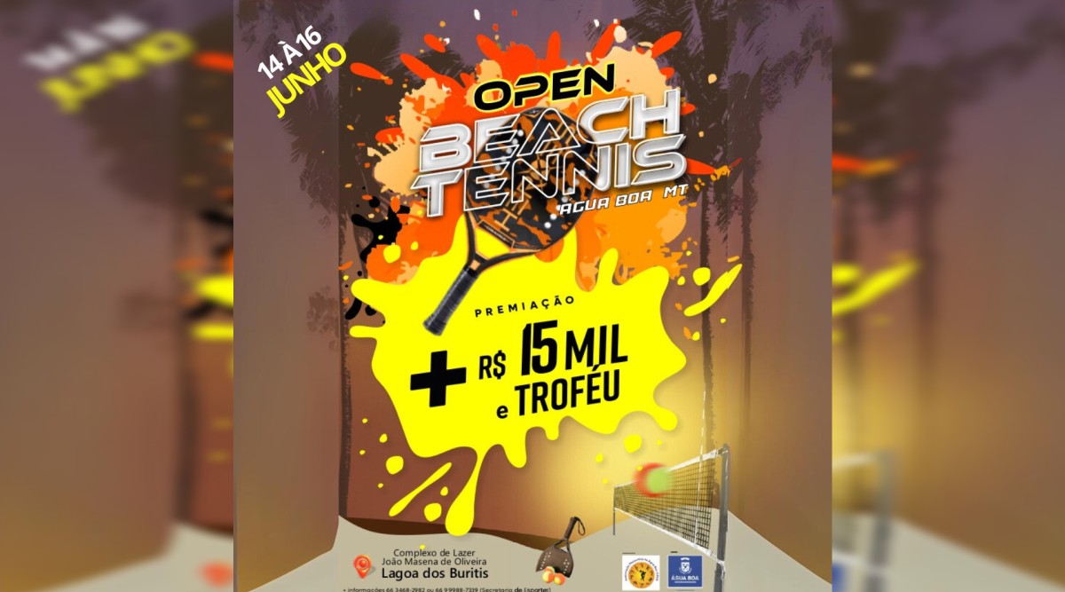 Vem aí o Open Beach Tennis 2024 de Água Boa
