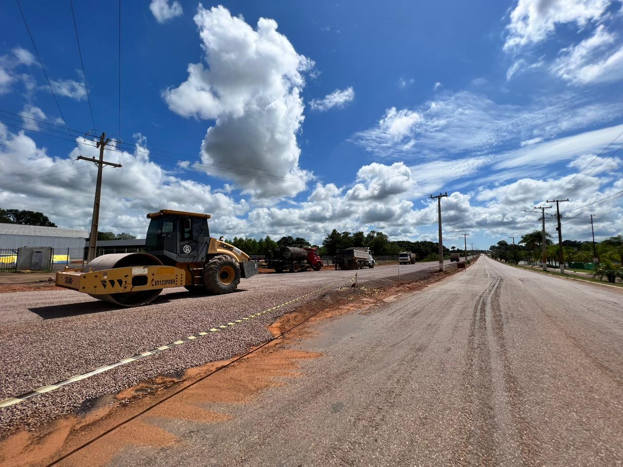 Obras de duplicação da Avenida Sul na entrada da cidade de Querência estão em fase final