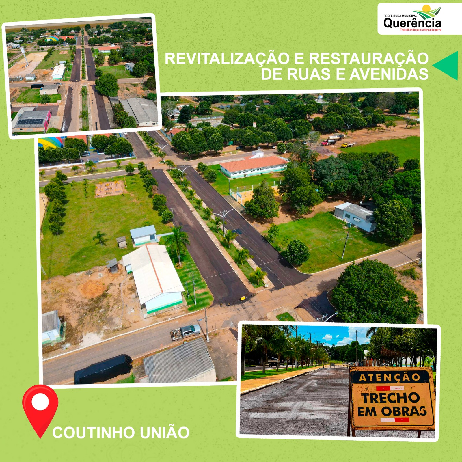 Iniciam-se os trabalhos de restauração de ruas e avenidas no Distrito Coutinho União
