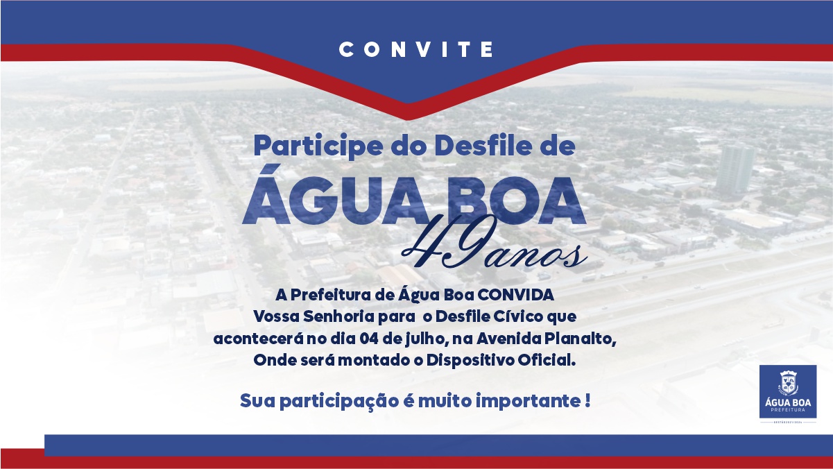 Secretarias convidam entidades e o comércio para se inscreverem no Desfile Cívico Municipal