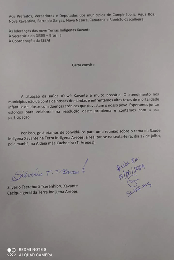 Grito da Terra Indígena Areões: nativos estão abandonados