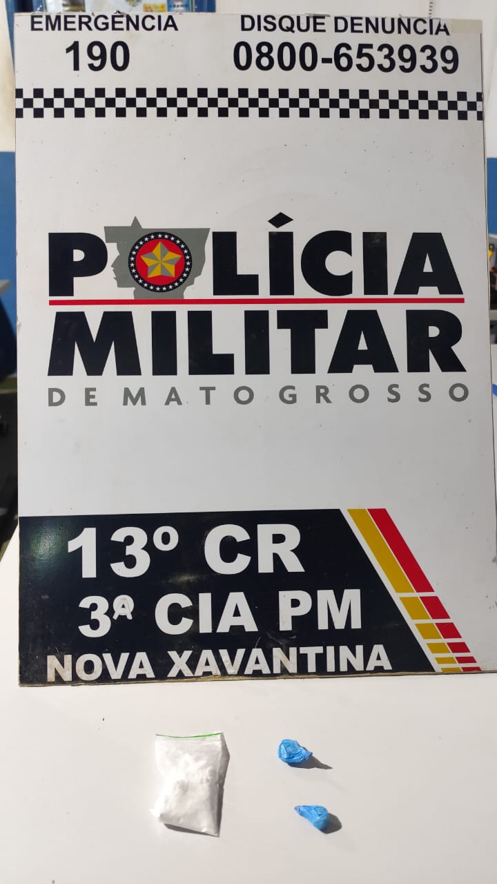 Condutor é preso por tráfico de drogas após fuga e manobra perigosa em Nova Xavantina