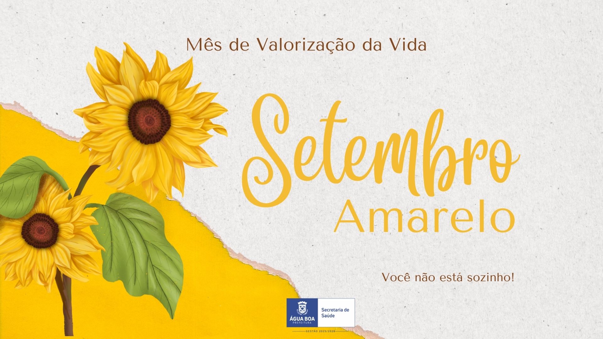 Setembro Amarelo: Água Boa oferece acolhimento psicológico aberto à comunidade durante todo o mês