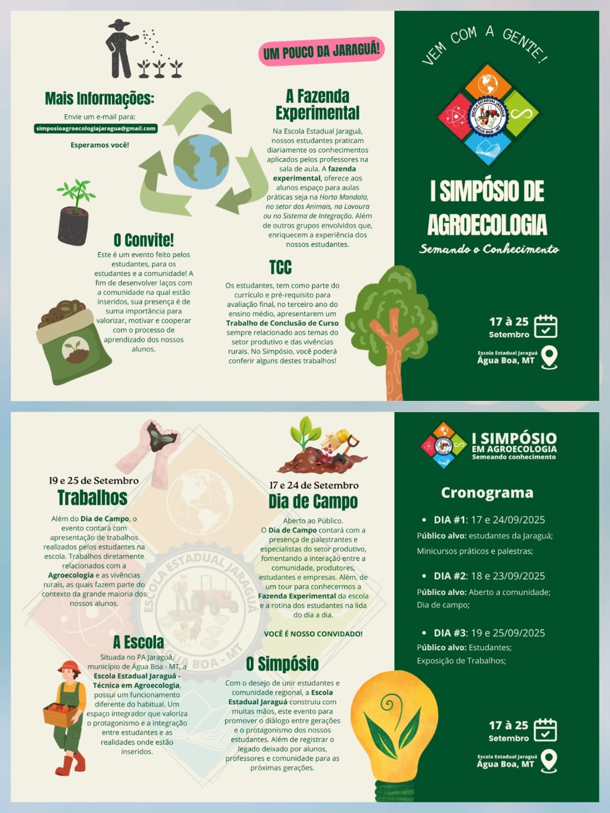 1° Simpósio de Agroecologia na Escola Jaraguá visa fortalecer práticas sustentáveis no campo