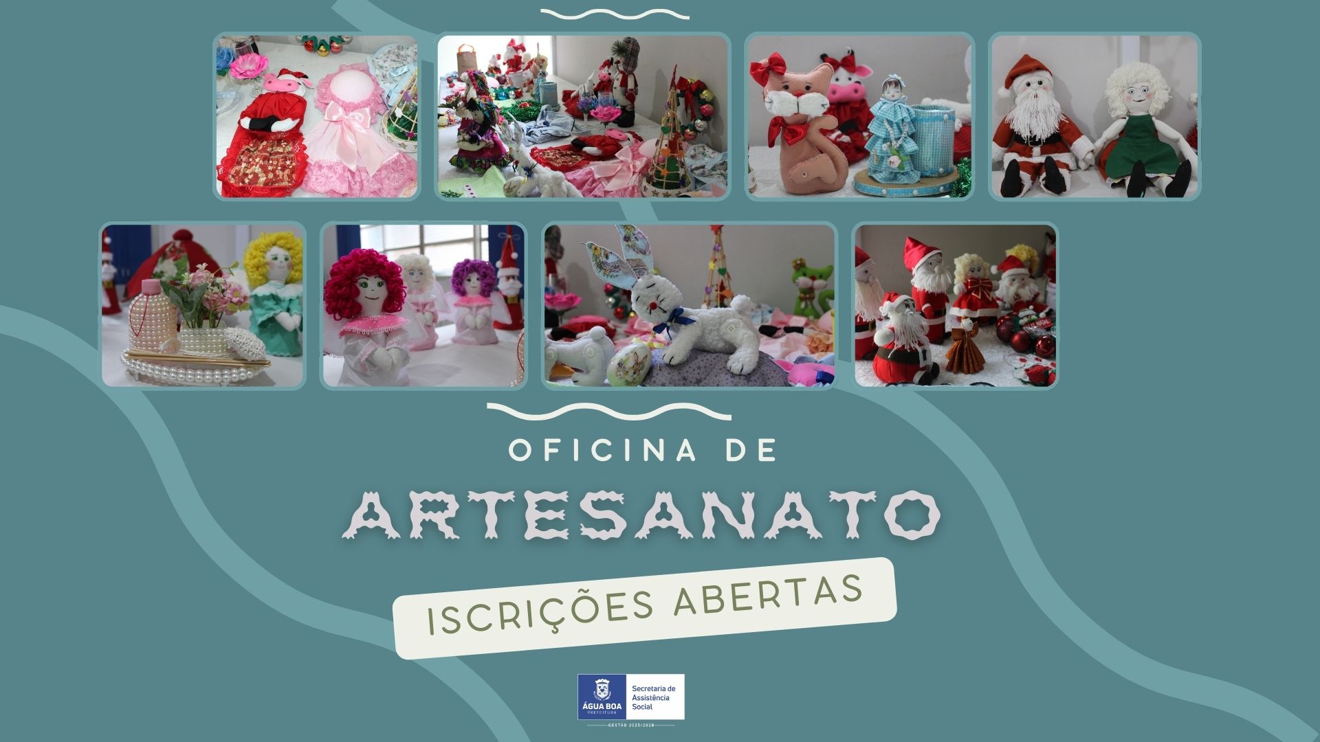 Inscrições abertas para a oficina gratuita de artesanato 2025 em Água Boa