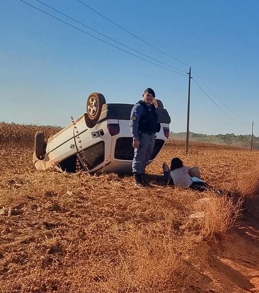 Foto: Reprodução Criança de 7 anos morre após ser arremessada de carro durante capotamento na MT-109 em Canarana