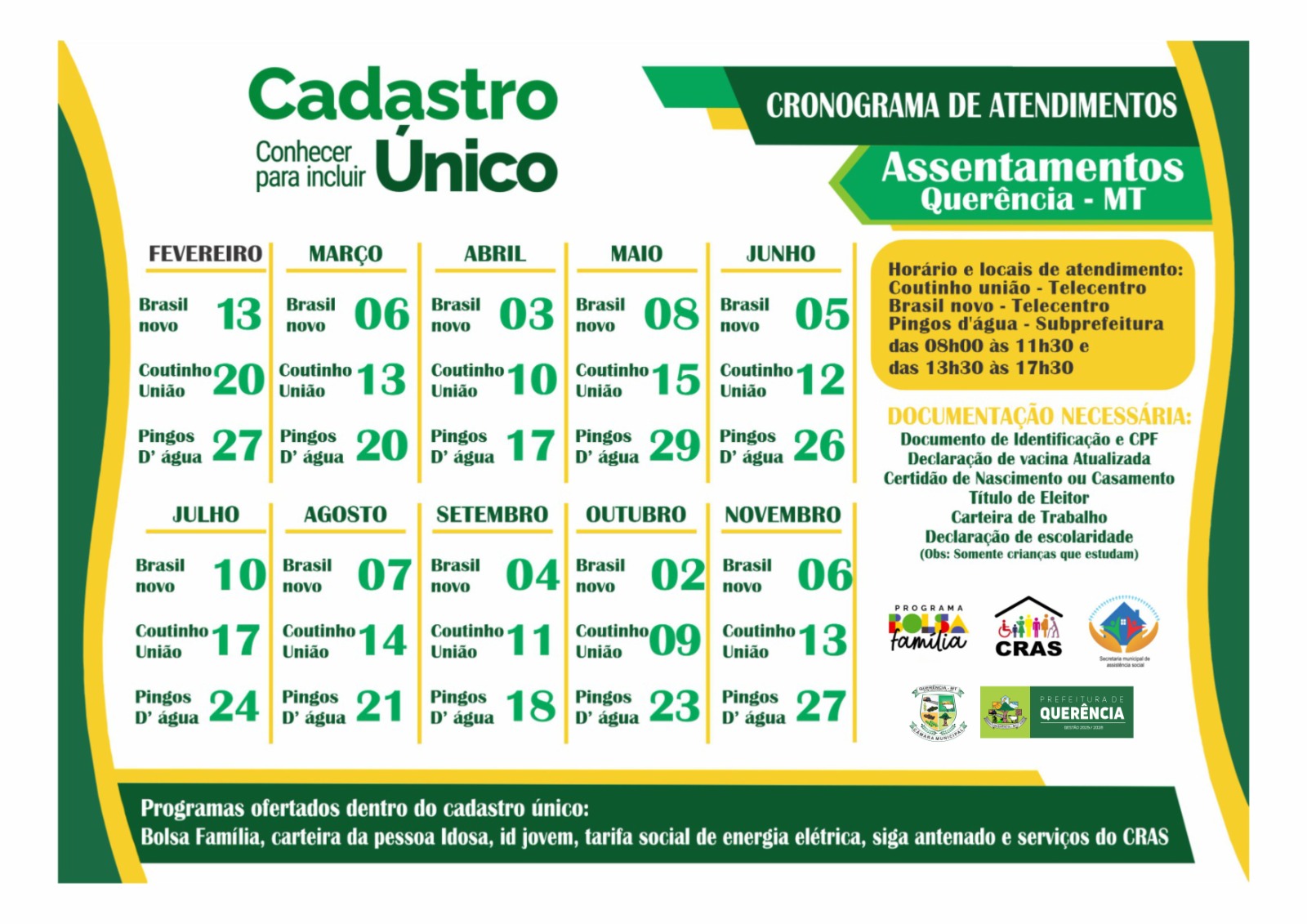 Cadastro Único amplia atendimento itinerante em Querência para 2025