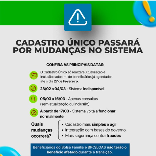Foto Reprodução Cadastro Único passará por mudanças no sistema; confira as principais datas