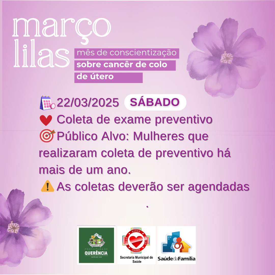 Foto Reprodução Dia D da Campanha Março Lilás será realizado neste sábado em Querência; Veja Vídeo