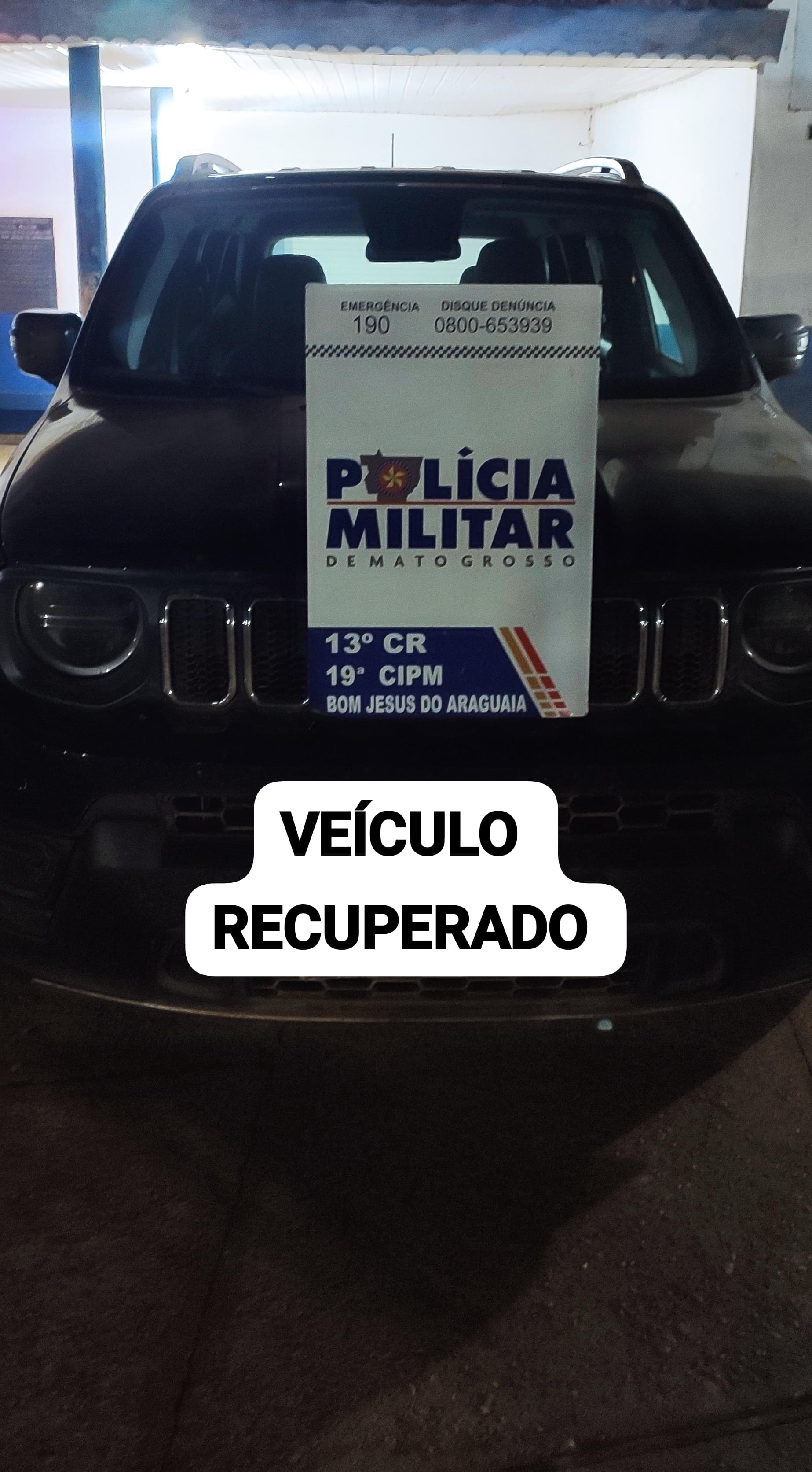 PM recupera Renegade furtado em Campo Verde/MT
