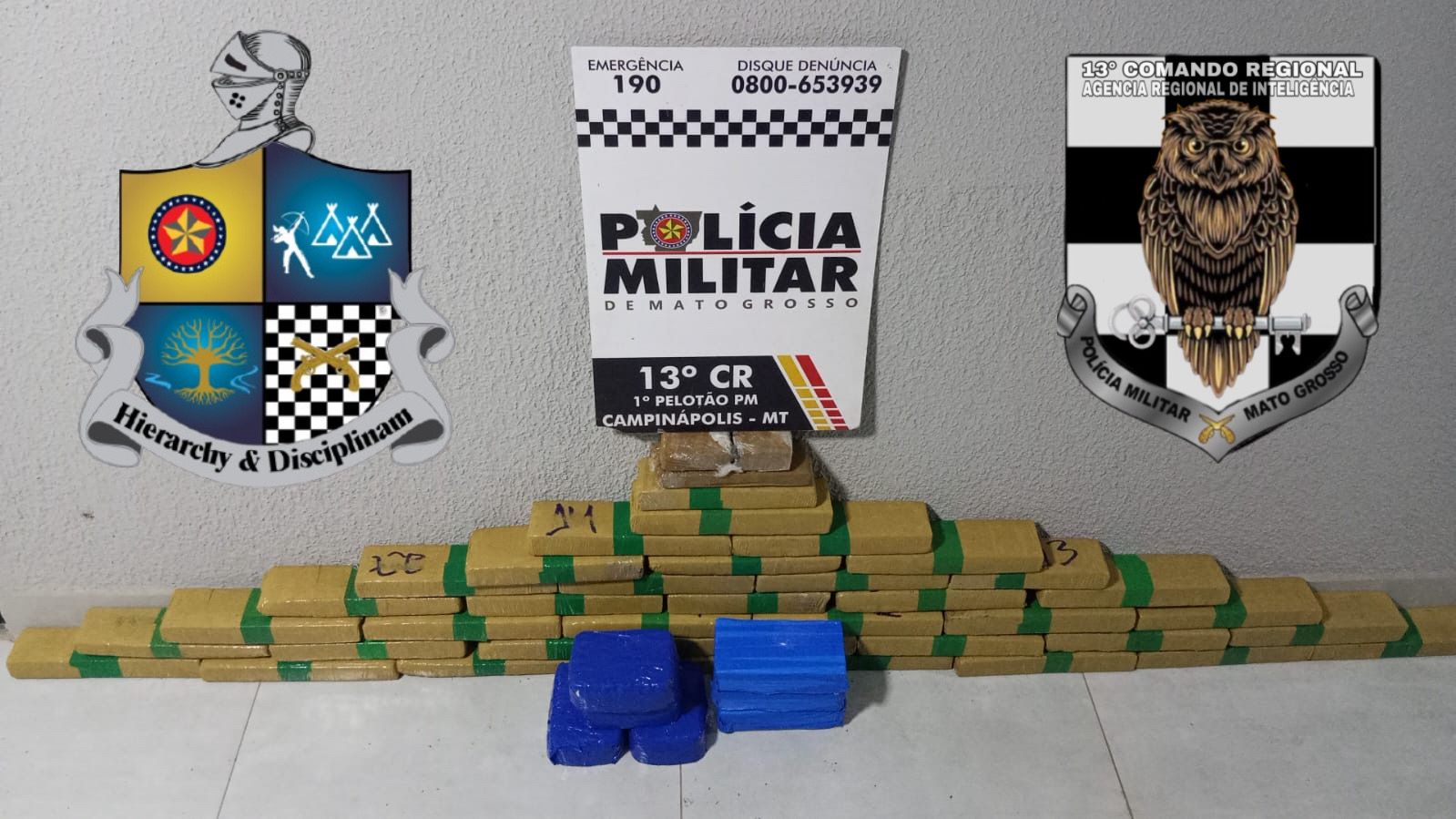 PM apreende drogas entre Novo São Joaquim e Campinápolis