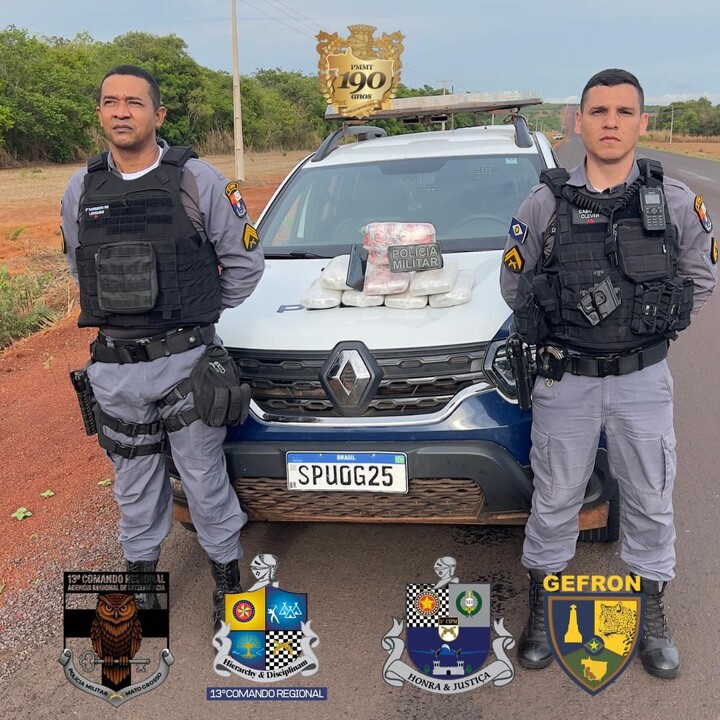 Operação conjunta localiza drogas em um Palio na MT-020