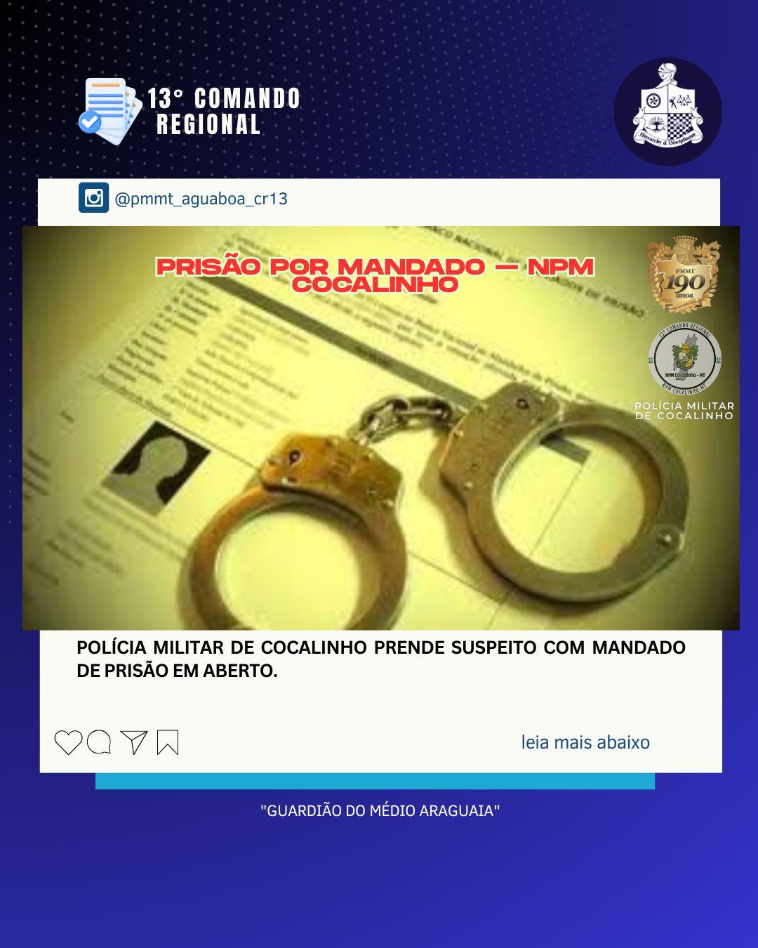 PM localiza outro suspeito com Mandado de Prisão