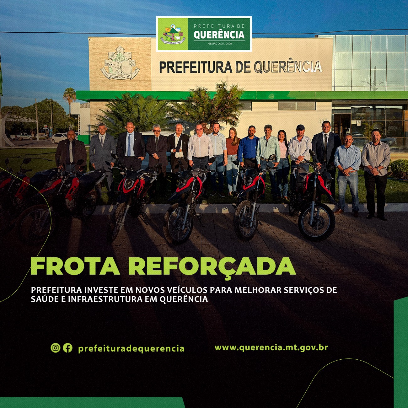 Frota Reforçada: Novos veículos fortalecem saúde, infraestrutura e serviços públicos em Querência