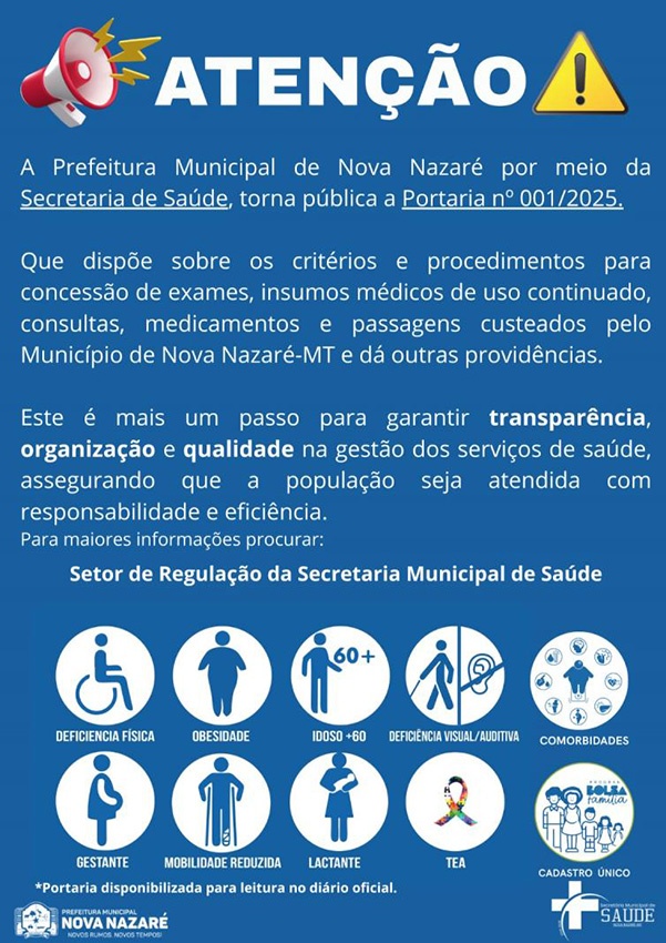 Prefeitura regulamenta concessão de exames, consultas, medicamentos e passagens para pacientes em situação de vulnerabilidade