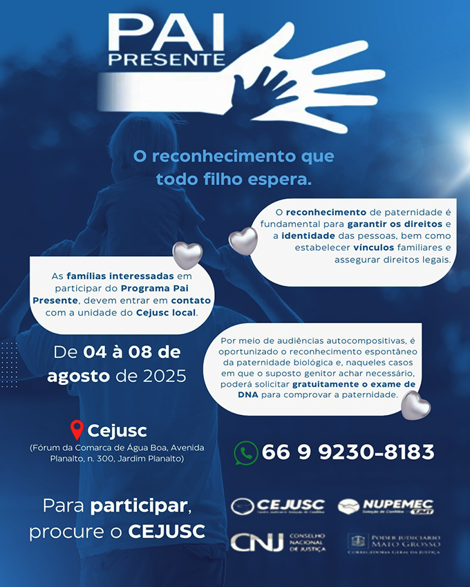 Começou ontem o Mutirão Pai Presente 2025