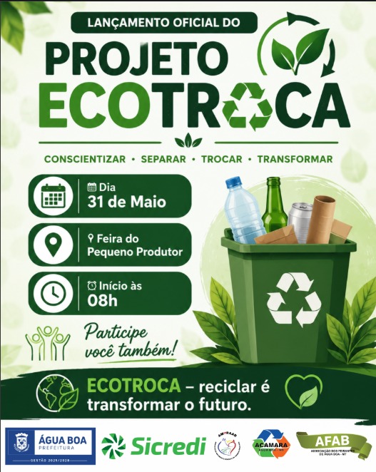 Vem aí o lançamento oficial do Projeto ECOTROCA