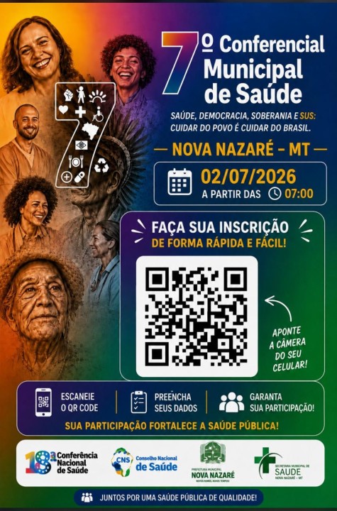7ª Conferência Municipal de Saúde de Nova Nazaré será realizada no dia 2 de julho
