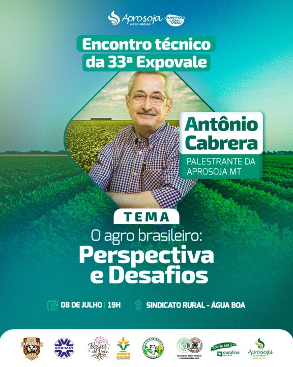 Encontro Técnico da 33ª Expovale terá ex-ministro palestrante