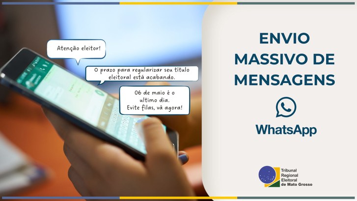 Inédito: TRE-MT envia alertas via WhatsApp para os eleitores