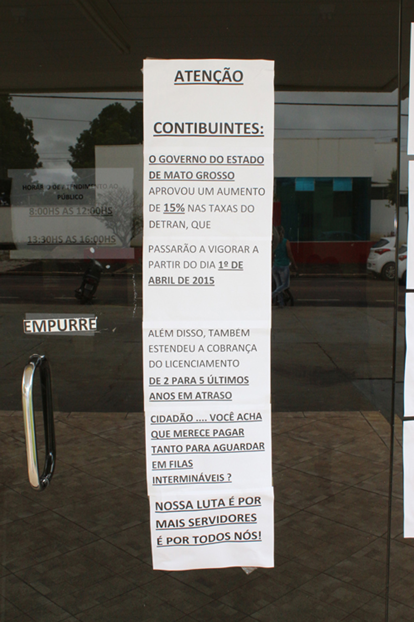 Aviso afixado pelos funcionários é afronta ao povo