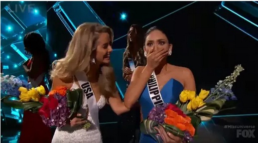 Miss Filipinas ao saber que era a verdadeira vencedora