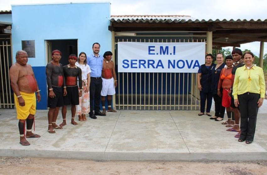inauguracao escola municipal aldeia serra nova 1