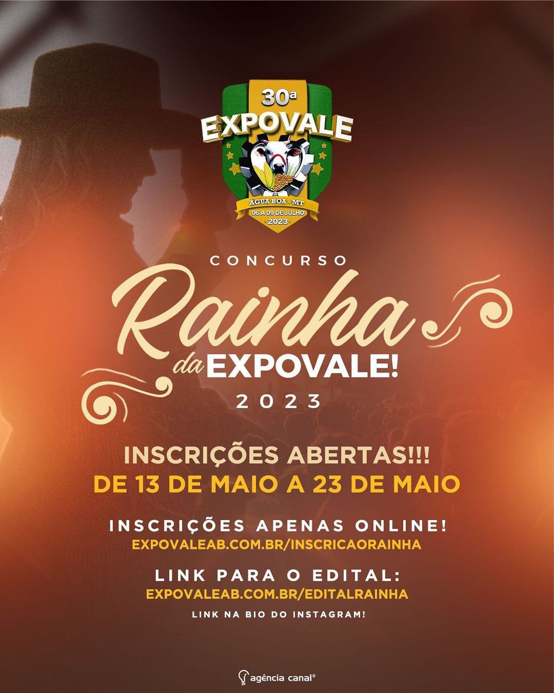 Abertas as inscricoes para escolha da rainha da 30 Expovale